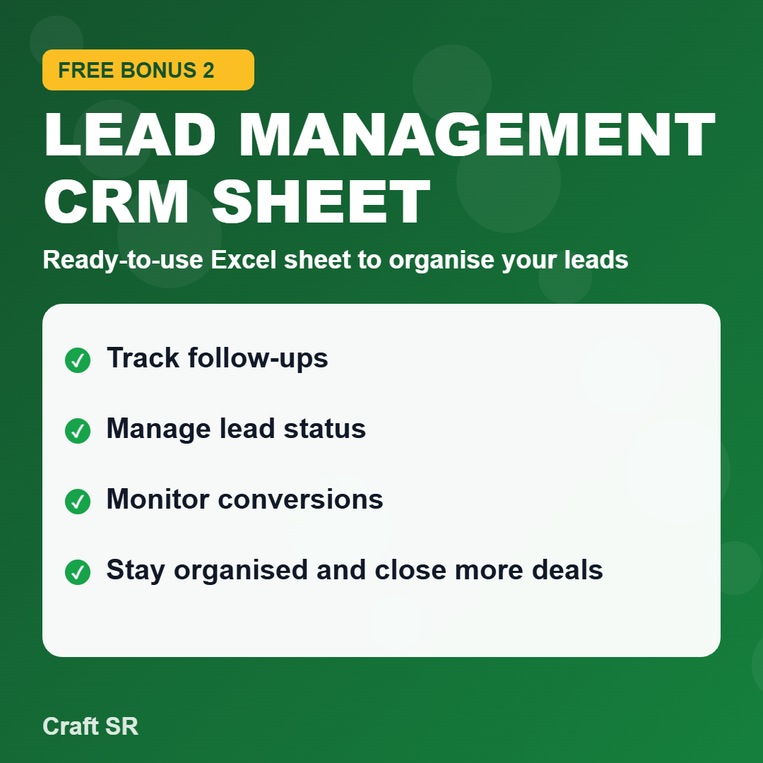 Lead Management CRM Sheet